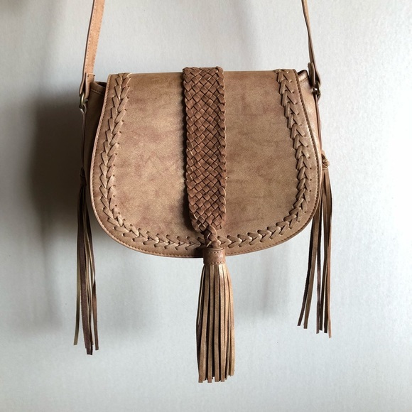 Steve Madden York Tassel Saddle Bag 